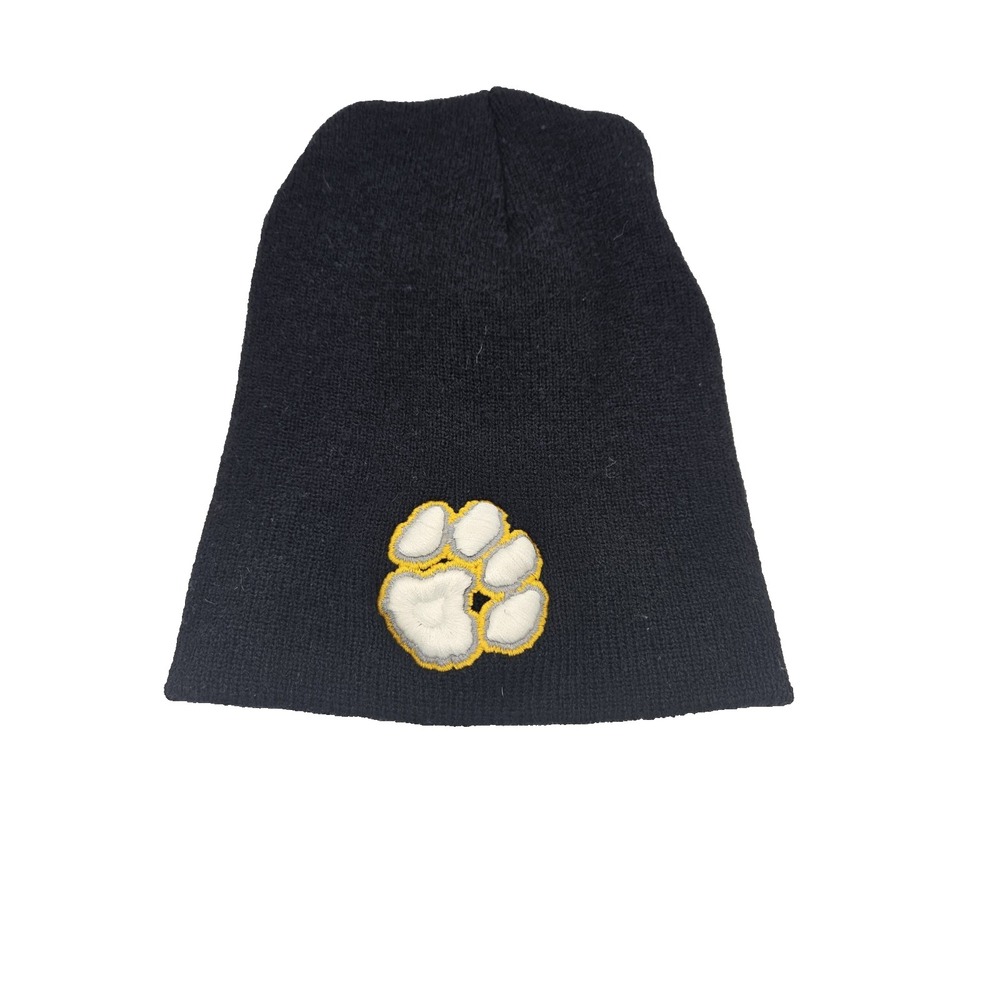 Vintage Twin City Knitting Co. Black Beanie – Colorado College Tigers Paw & "CC"